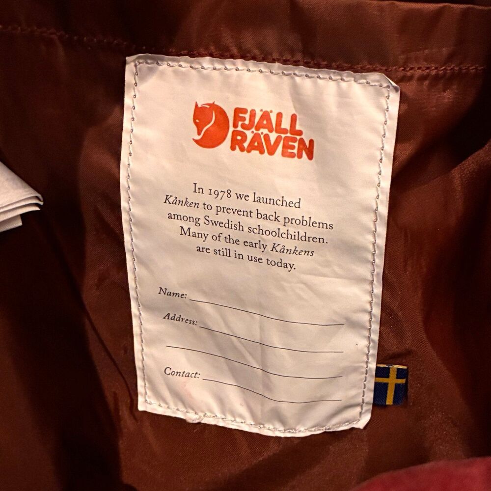 FJALLRAVEN KANKEN CLASSIC ORIGINAL BACKPACK OX RED MAROON BURGUNDY - Picture 9 of 11